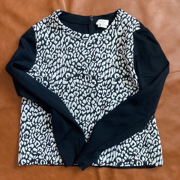 Kate Spade Leopard print long sleeve top - Picture 2 of 8